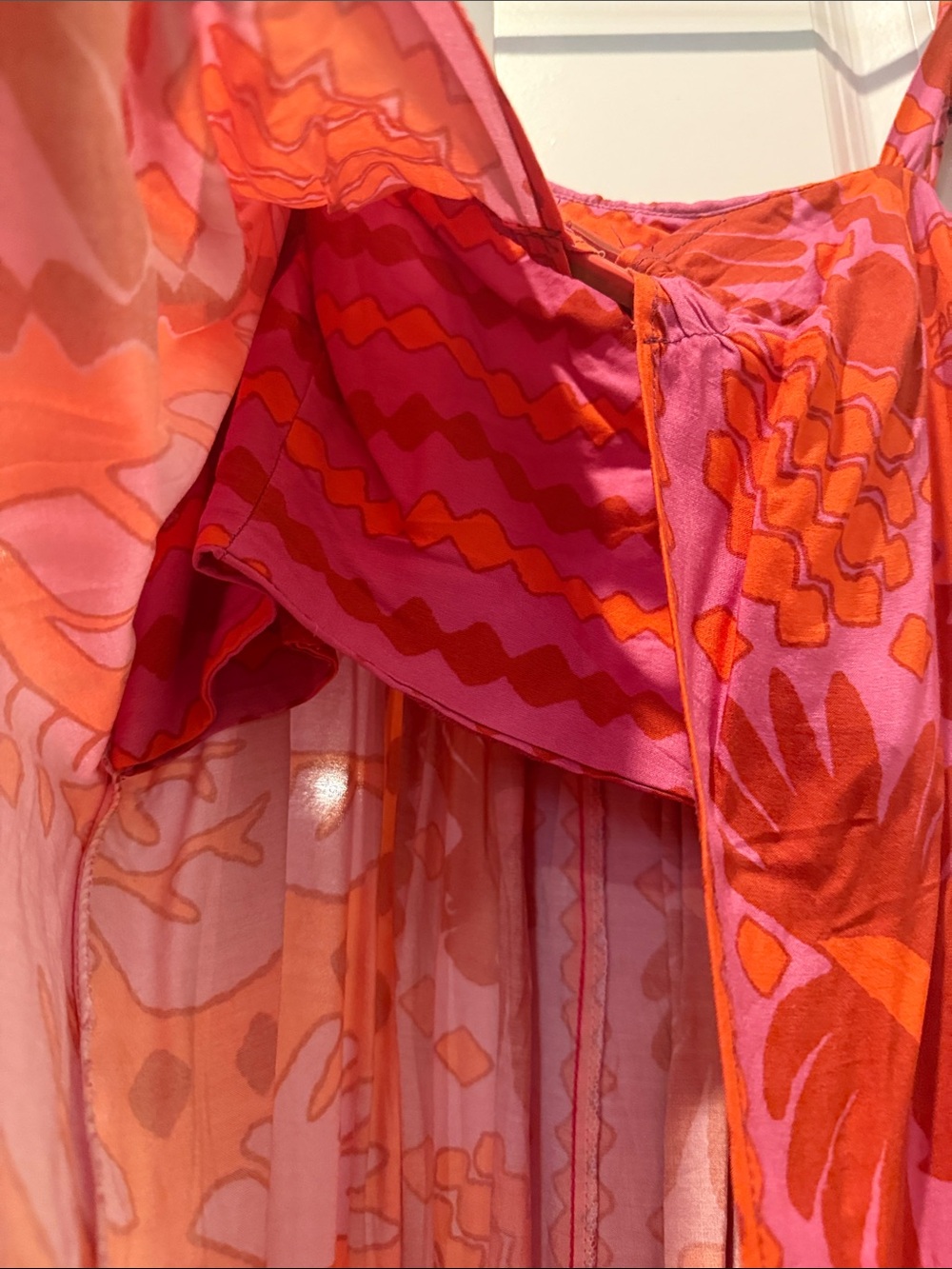 Farm Rio Red and Pink Floral Maxi Dress - Picture 3 of 4
